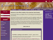 Tablet Screenshot of americangoatsociety.com